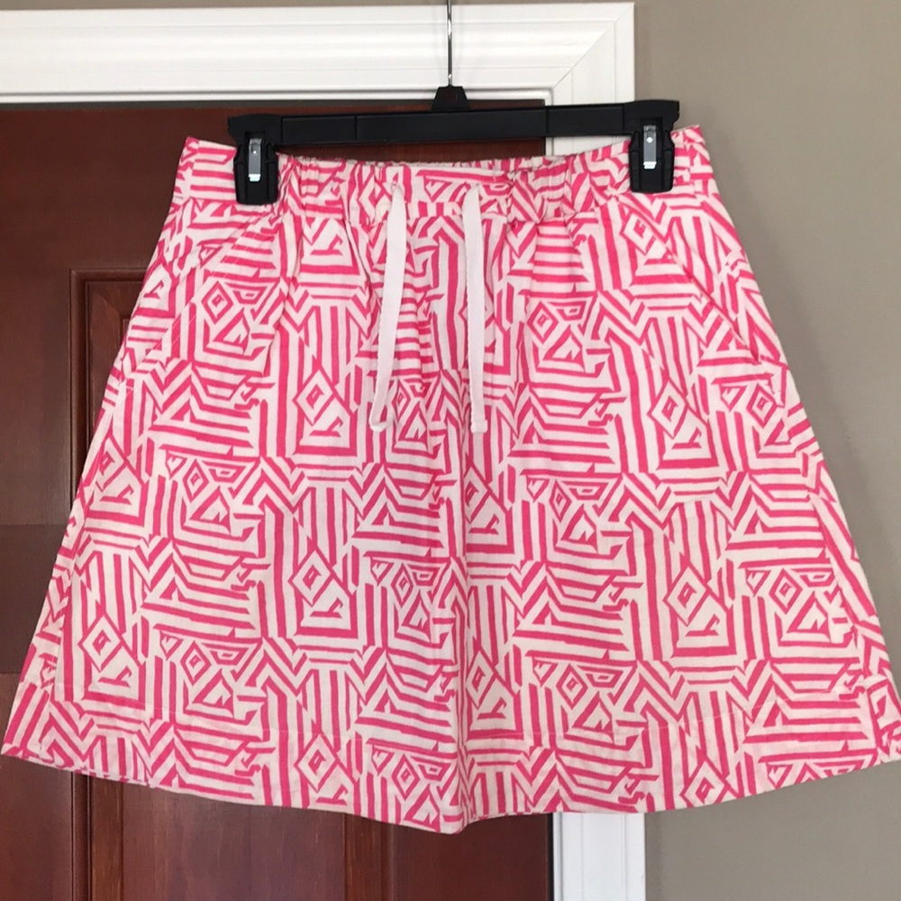 J Crew Linen Skirt, Lined, with Pockets